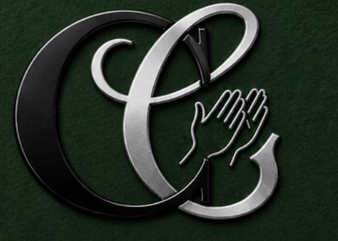 Cap and Clap monogram: two letter Cs with clapping hands